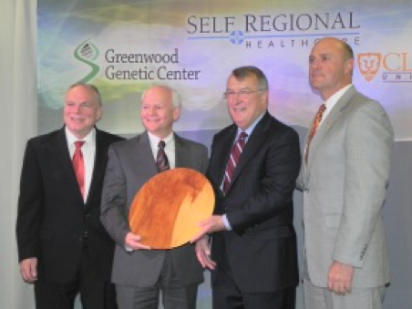 Self Regional Healthcare Joins GGC and Clemson to Create National Hub for Genetics Research