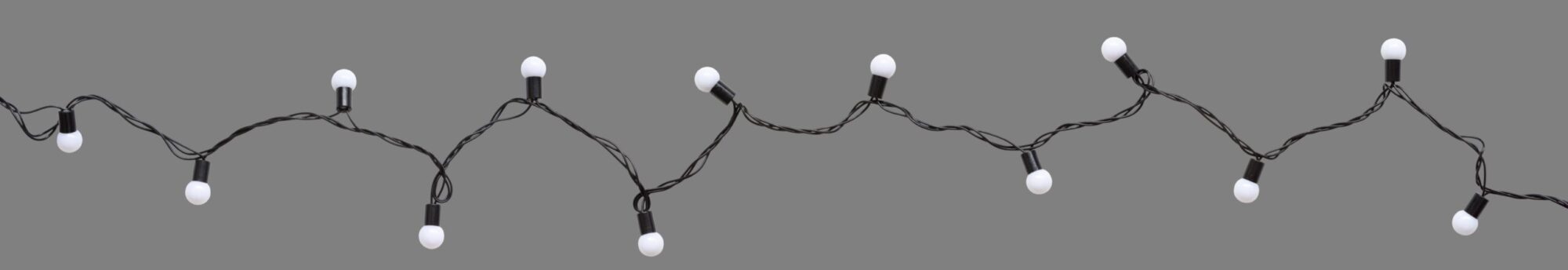 Strand of holiday lights turned off